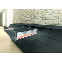Blum Legrabox C 17-3/4″ Standard Drawer Kit with Tip-On Blumotion, Orion Gray, 88 lb Capacity