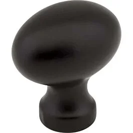 Bordeaux Style Cabinet Hardware Knob, Black 1-3/16 Inch Length