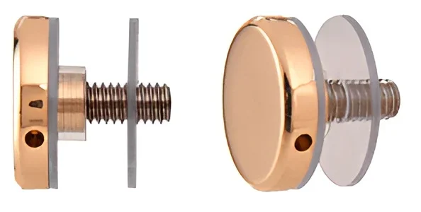 Brass 1-1/4″ Diameter Standoff Cap Assembly by C.R. Laurence