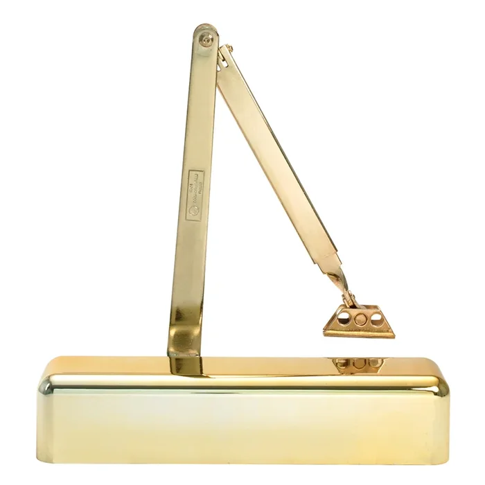 Brite Gold Anodized Adjustable Spring Power Size 1/2 to 4 Surface Mount Door Closer by C.R. Laurence