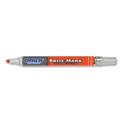 BRITE-MARK Medium Permanent Paint Marker, Valve Action, Orange