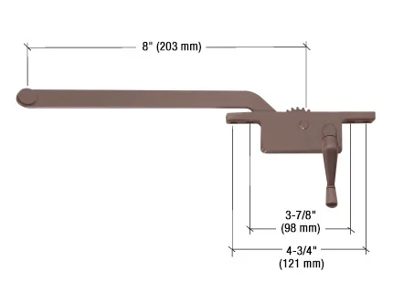 Bronze 8″ Right Hand Square Series Casement Window Operator – C.R. Laurence