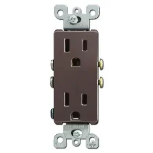 Brown 15A Decora Receptacles