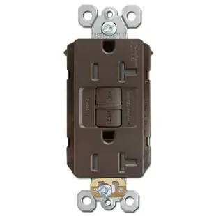 Brown 20A Tamper Resistant GFCI Receptacle