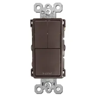 Brown 3 Stacked Switch – Dual S/P + Single Pole or 3-Way