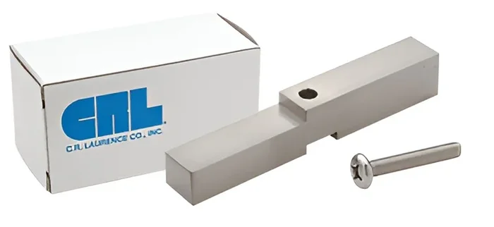 Brushed Nickel Adapter Block for Prima, Shell and Rondo Hinges by C.R. Laurence