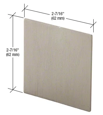 Brushed Stainless Anodized Single Top Track Replacement End Caps for Sliding Door Systems
