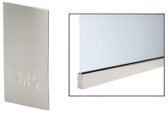 Brushed Stainless End Cap for W5B Series Windscreen and Smoke Baffle Base Shoe