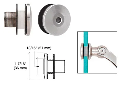 Brushed Stainless Surface Mount Cap Assembly by C.R. Laurence