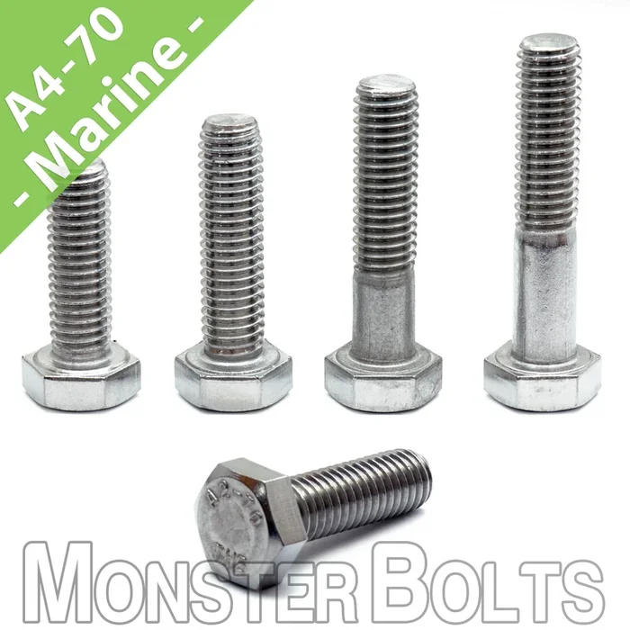 Bulk 1-1/4″-7 UNC Hex Cap Screws (Coarse Thread, 316 Marine Grade Stainless Steel)