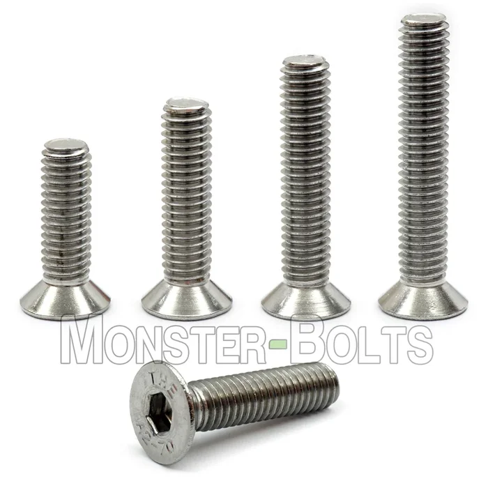 Bulk #4-40 Stainless Steel Non-Standard Flat Socket Cap Screws – 18-8 (A2)