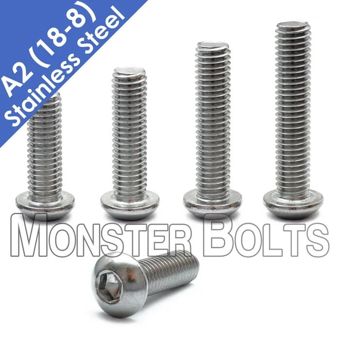Bulk #5-40 Stainless Steel Button Socket Cap Screws – 18-8 (A2)
