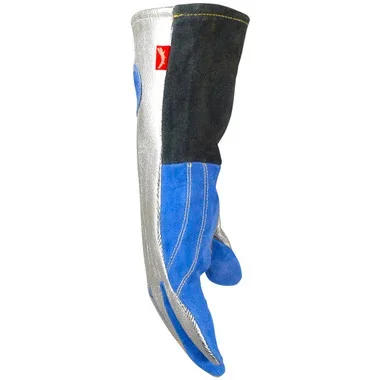 Caiman Premium Split Cowhide MIG/Stick Welder’s Glove w/Wool Lining & Aluminized Rayon Back/Thumb – Silver – 6/PR – 330-PIP-1524