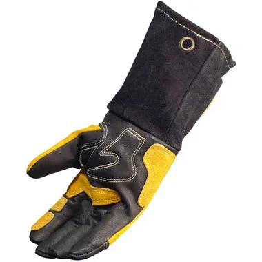 Caiman Premium Top Grain Cowhide Leather MIG/Stick Welder’s Glove w/FR Fleece Laminated Foam Insulation – Gold – 6/PR – 1832