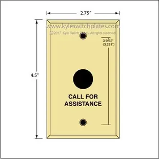 CALL FOR ASSISTANCE Custom Engraved Wall Plates