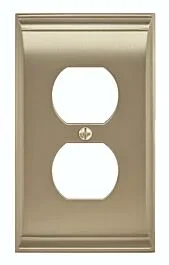 Candler 1 Receptacle Golden Champagne Wall Plate