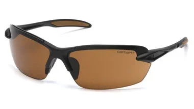 Carhartt Spokane Black Frame/Sandstone Bronze Lens Safety Eyewear – Clamshell Pack
