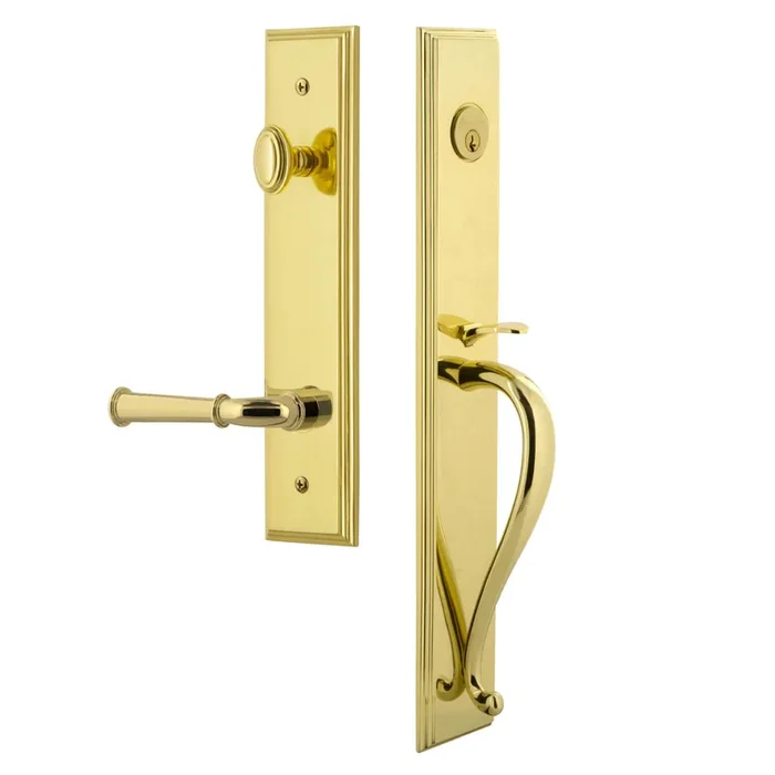 Carr One-Piece Handleset with S Grip and Georgetown Lever – Lifetime Brass
