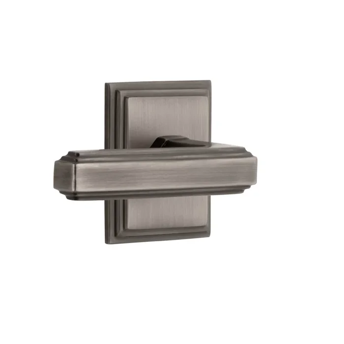 Carr Square Rosette with Carr Lever in Antique Pewter – Grandeur