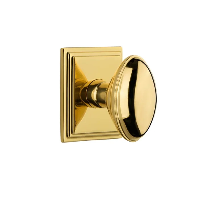 Carr Square Rosette with Eden Prairie Knob – Lifetime Brass Double Dummy Set
