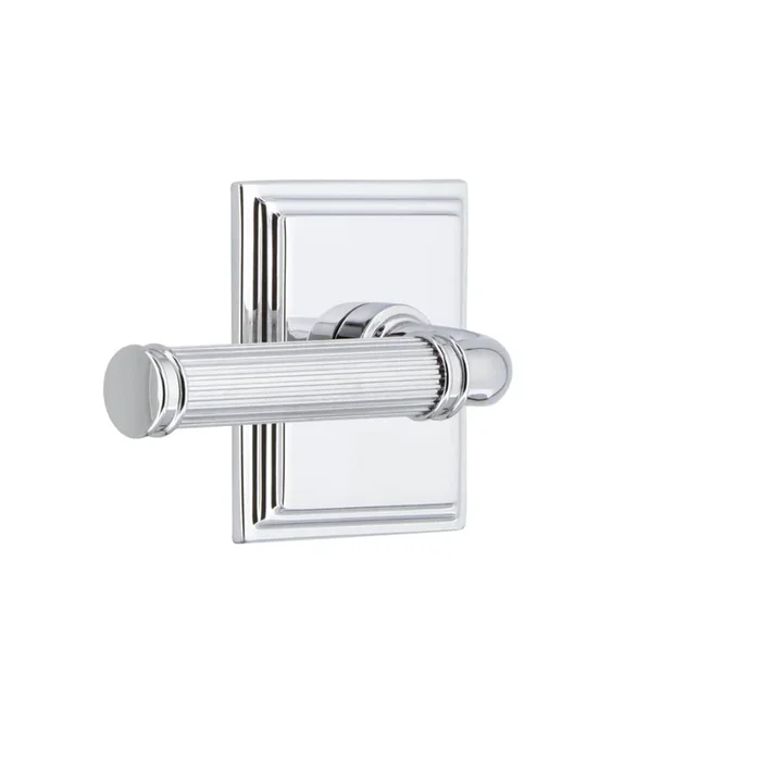Carr Square Rosette with Soleil Lever – Bright Chrome – Grandeur Premium Door Hardware