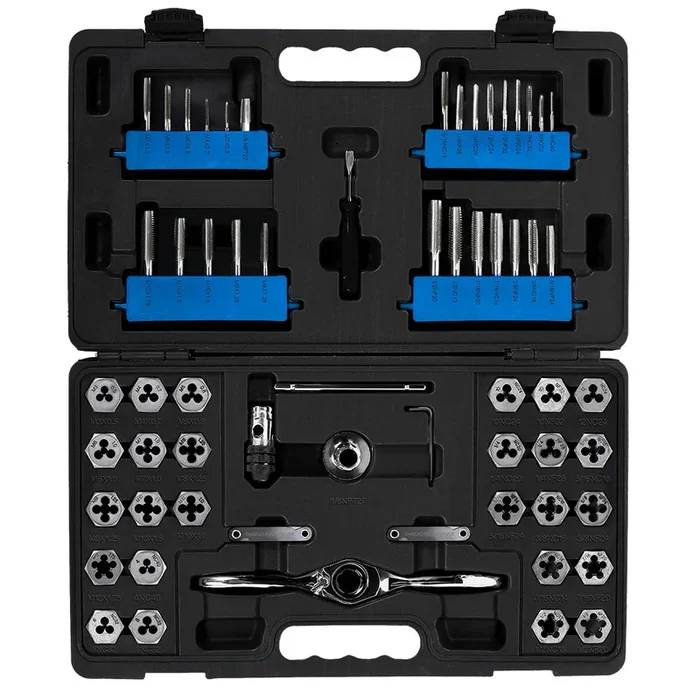 CHAMPION 62 PC. Tap & Die Set – UNC / UNF / Metric