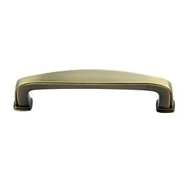 Charlotte Collection Traditional Style 3-3/4″ (96mm) Hole Center, Overall Length 4-5/8″, Antique Satin Brass Cabinet Hardware Pull / Handle