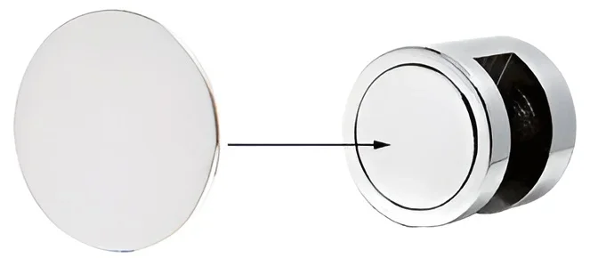 Chrome Cover Disk for Edge Grips by C.R. Laurence