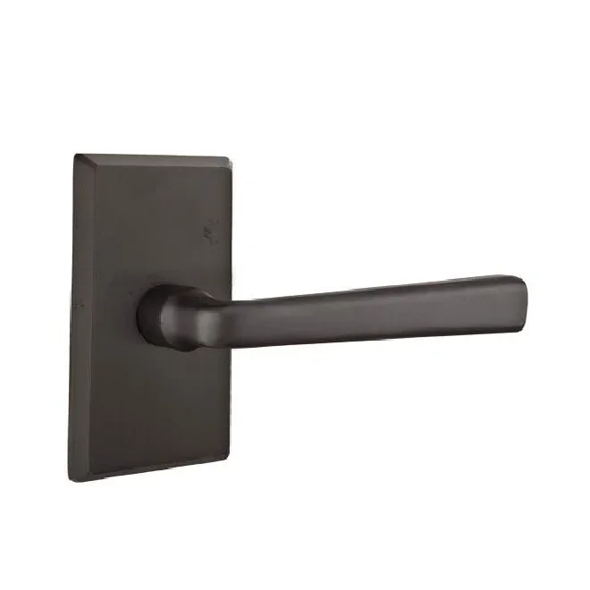Cimarron Lever Right Hand 2-3/8″ Backset Privacy With Style 3 Rose – Flat Black Bronze Finish