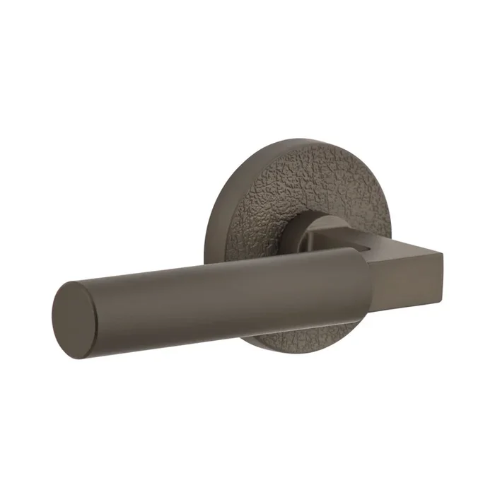 Circolo Leather Rosette with Contempo Lever in Titanium Gray – Viaggio