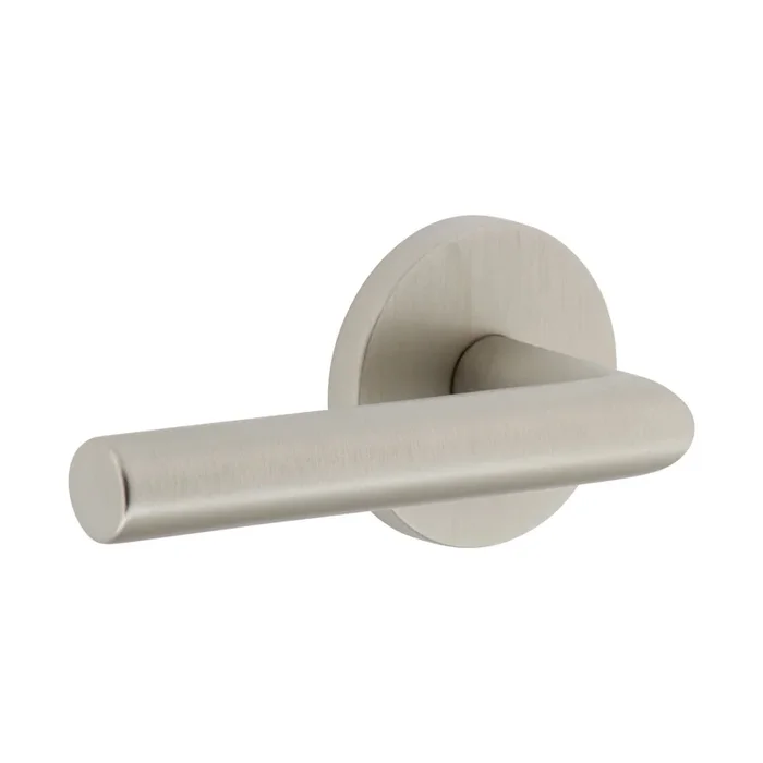 Circolo Rosette with Moderno Lever in Satin Nickel – Luxury Door Hardware
