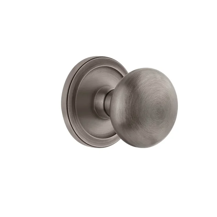 Circulaire Rosette with Fifth Avenue Knob – Antique Pewter