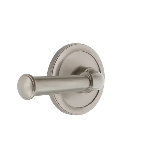 Circulaire Rosette with Georgetown Lever in Satin Nickel – Grandeur Hardware