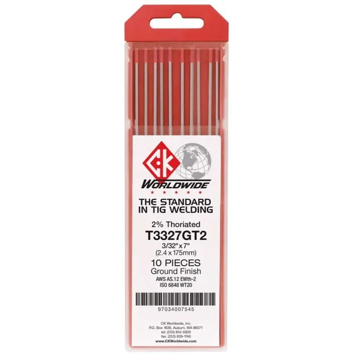 CK Worldwide 2% Thoriated Tungsten (Red)