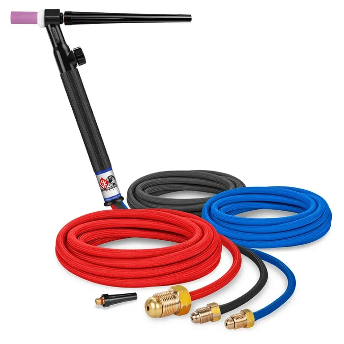 CK Worldwide CK20 Water Cooled TIG Torch With Gas Valve