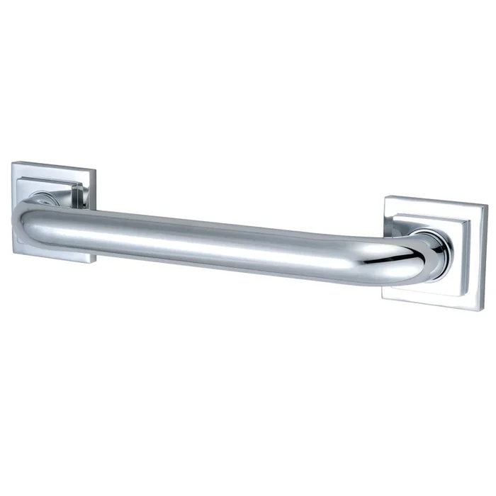 Claremont 16″ x 1-1/4″ O.D. Brass Decorative Grab Bar, Polished Chrome – Kingston Brass