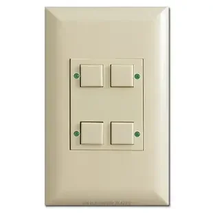 Classic Touchplate Low Voltage 4 LED Pilot Light Switch – Ivory