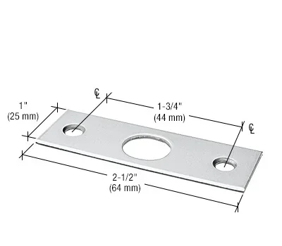Clear Anodized Strike Plate by C.R. Laurence