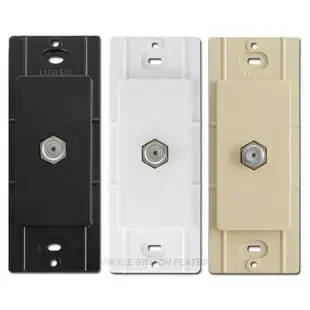 Coaxial Cable Jack Device for Decorator Wall Plates Lutron CA-CJ