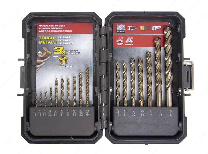 Cobalt Tri-Bore Drill Bit Set – 17 Pieces by Richelieu