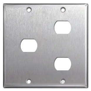 Combo One & Two Hole Despard Switch Plate – Satin Stainless Steel