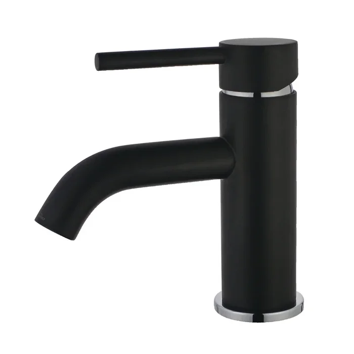 Concord One-Handle Single-Hole Bathroom Faucet – Matte Black/Polished Chrome