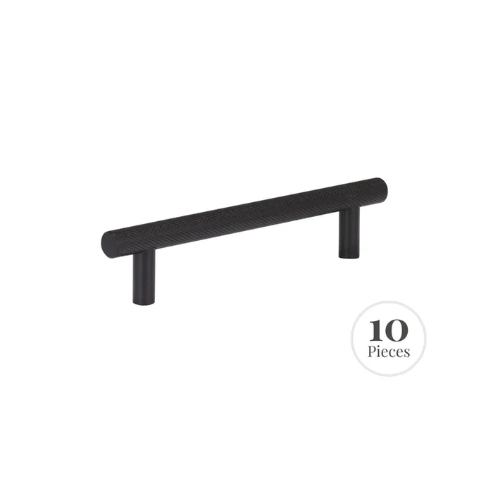 Confluence Cabinet Knurled Pull for Kitchen – 10-Pack, Matte Black