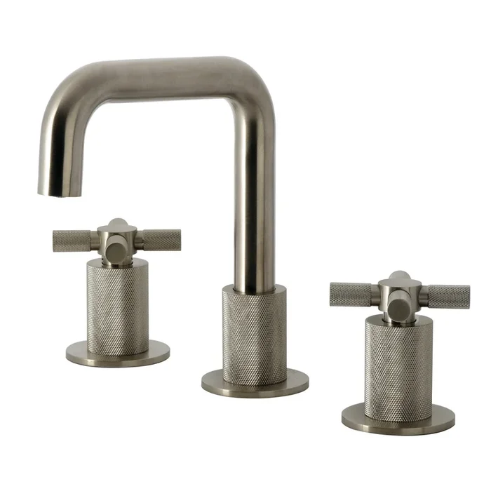 Convergent Widespread Bathroom Faucet with Push Pop-Up Drain, Brushed Nickel
