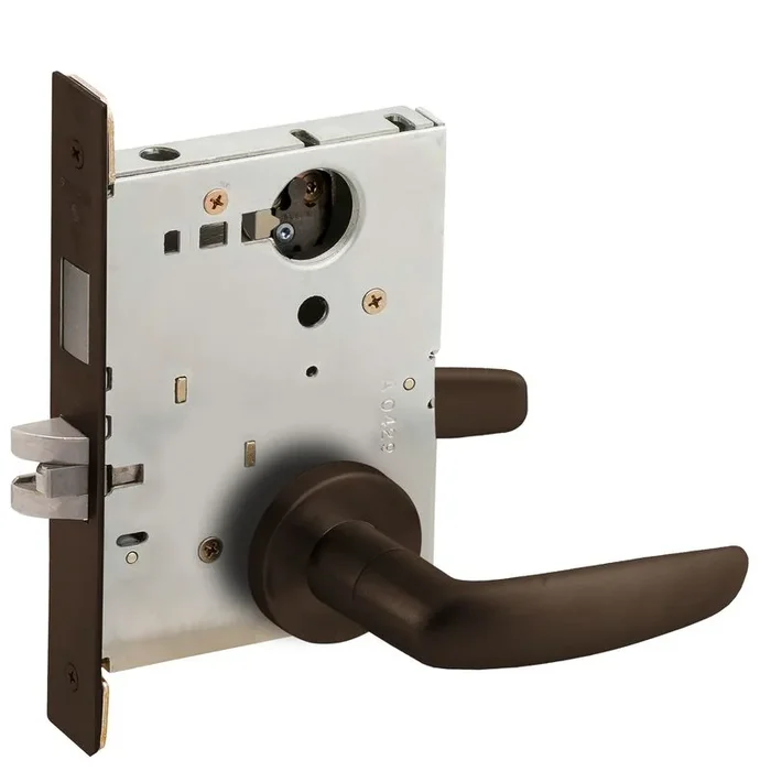 Corridor Mortise Lock Less Cylinder with 07 Lever and A Rose – Oil Rubbed Bronze Finish – Schlage Commercial
