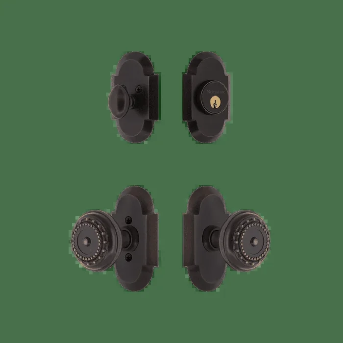 Cottage Entry Set with Meadows Knob in Timeless Bronze – Nostalgic Vintage Hardware