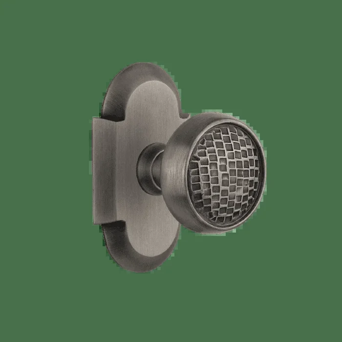 Cottage Short Plate with Craftsman Knob in Antique Pewter – Nostalgic Hardware
