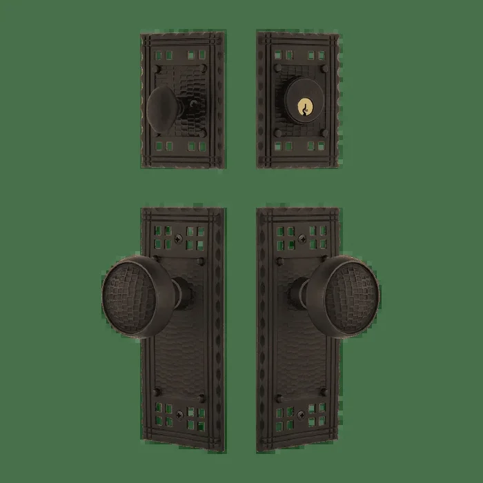 Craftsman Entry Set with Craftsman Knob – Oil-Rubbed Bronze