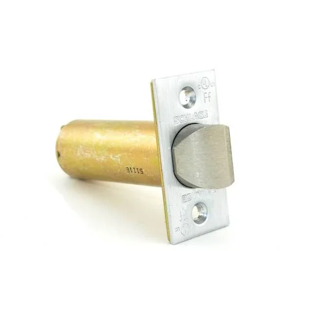 D Series Square Corner Spring Latch – Satin Chrome Finish by Schlage Commercial