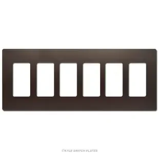 Dark Bronze 6 Decor Screwless Wall Plate Covers Plastic – Legrand